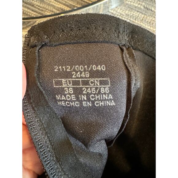 ZARA Black Sock Stretch Stiletto Heeled Ankle Boots Fabric Upper Size 38 - Picture 7 of 8